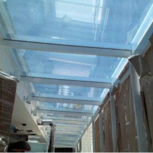 Película azul teto de vidro anti calor